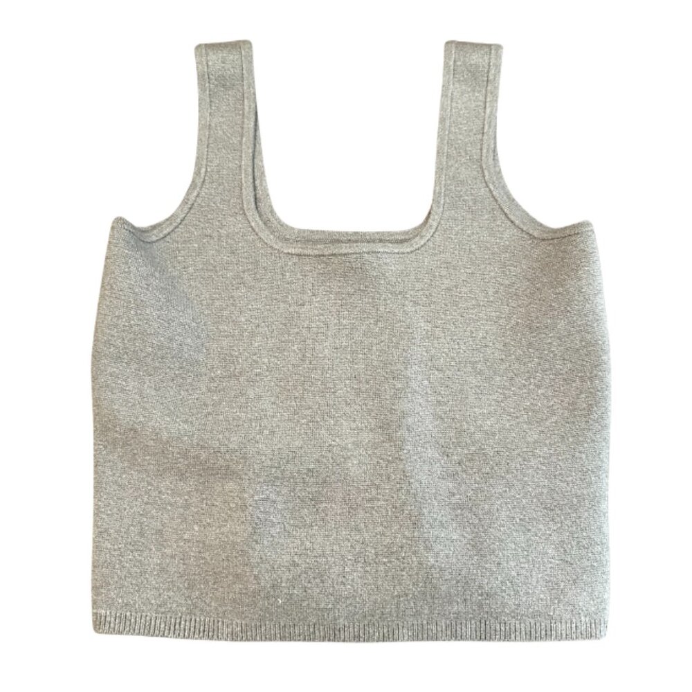 Abercrombie & Fitch Women's Square Neck Knitted Cropped Tank Top Size Small